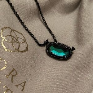Kendra Scott necklace & blue-green stone